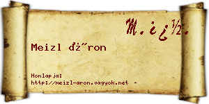 Meizl Áron névjegykártya